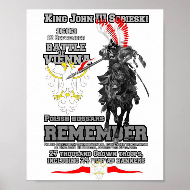 Schlacht bei den polnischen Hussars in Wien Poster (Vorne)