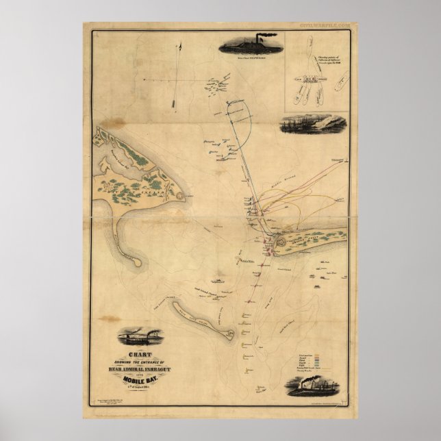 Schlacht bei Mobile Bay Poster (Vorne)