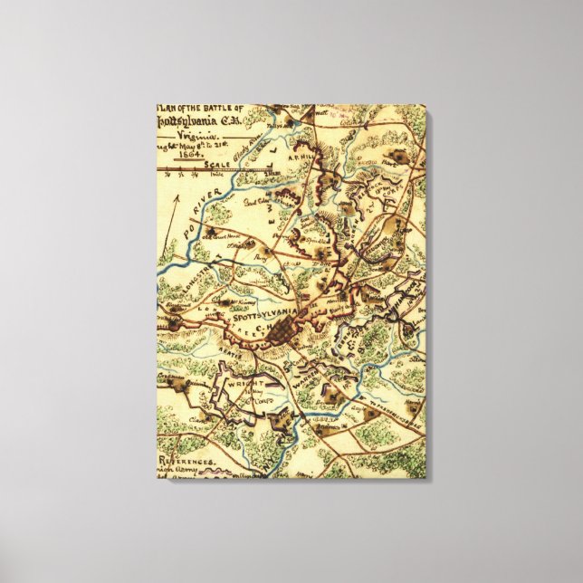 Schlacht beim Hofhaus Spotsylvania Leinwanddruck (Vorderseite)