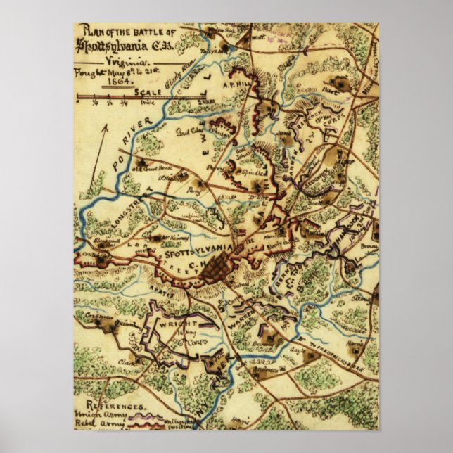 Schlacht beim Hofhaus Spotsylvania Poster (Vorne)