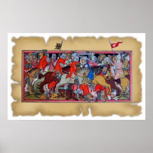 Schlacht im Mittelalter Poster