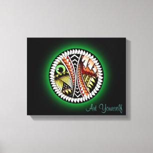 Schlacht-Tätowierungszeichnung Leinwanddruck