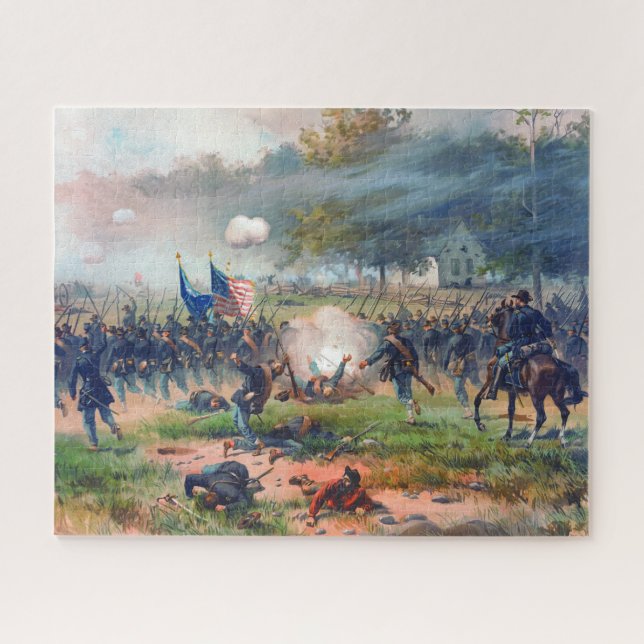 Schlacht um Antietam Thure de Thulstrup 1887 Wiede Puzzle (Horizontal)