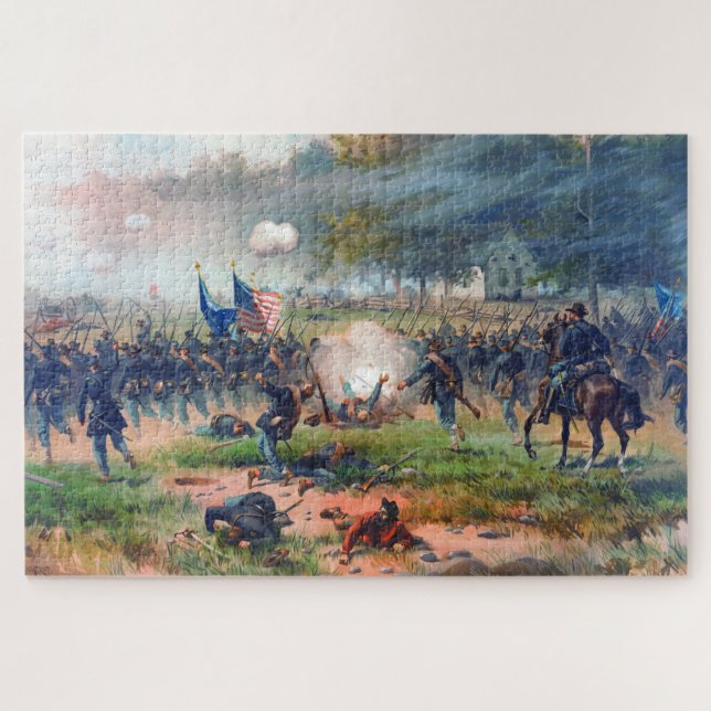 Schlacht um Antietam Thure de Thulstrup 1887 Wiede Puzzle (Horizontal)