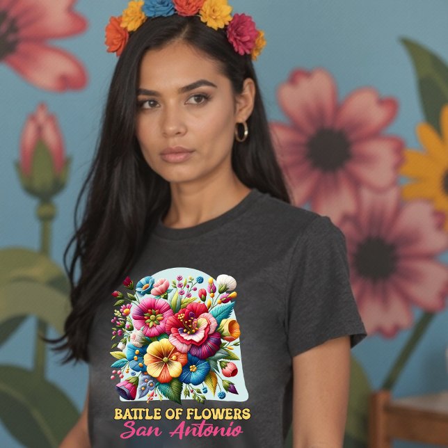 Schlacht um die Blume San Antonio Texas Fiesta Flo T-Shirt (Battle of Flowers San Antonio Texas Fiesta Floral T-Shirt)