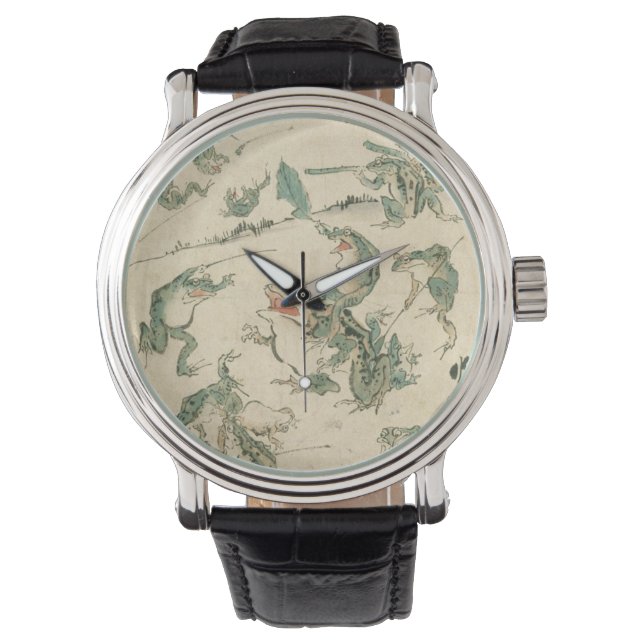 Schlacht um die Frösche - Kawanabe Kyosai Armbanduhr (Vorderseite)