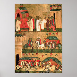 Schlacht um die Novgorodianer mit den Suzaliern Poster