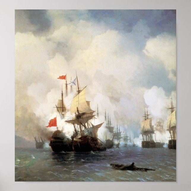 Schlacht um die Straße von Chios Poster (Vorne)