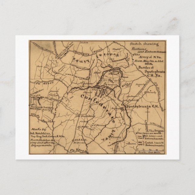 Schlacht um die Wildnis - Panorama des Zivilen Kri Postkarte (Vorderseite)