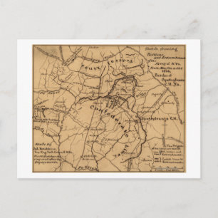 Schlacht um die Wildnis - Panorama des Zivilen Kri Postkarte