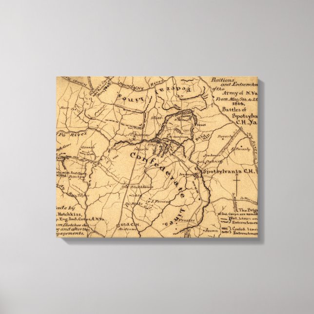 Schlacht um die Wildnis - Panoramablick aus dem Zi Leinwanddruck (Vorderseite)