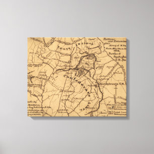 Schlacht um die Wildnis - Panoramablick aus dem Zi Leinwanddruck