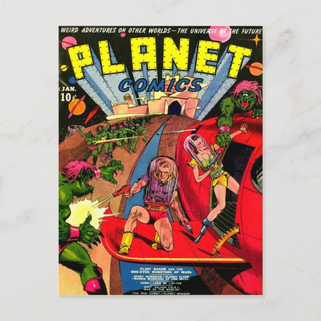 Schlacht um ein Augenraummonster Postkarte (Vorderseite)