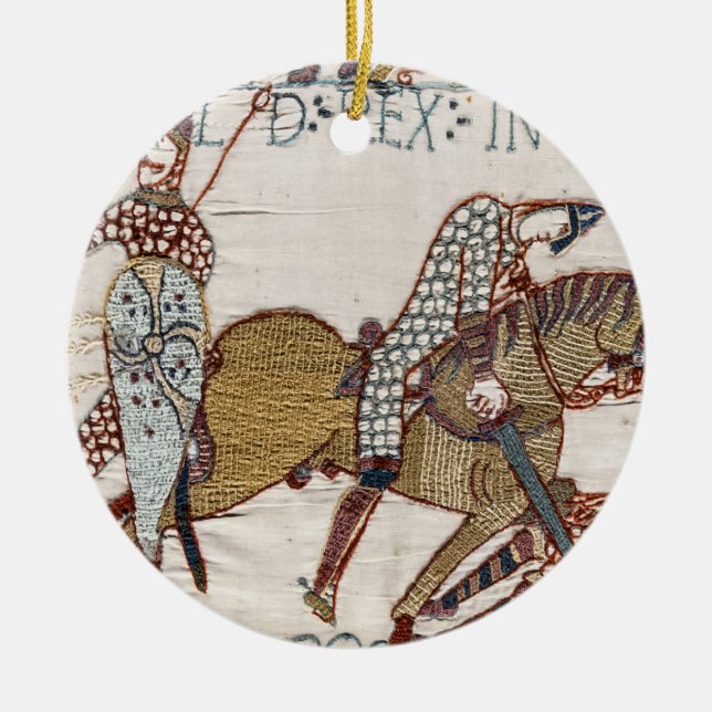 Schlacht um Hastings - Bayeux Tapestry King Harold Keramik Ornament (Vorne)