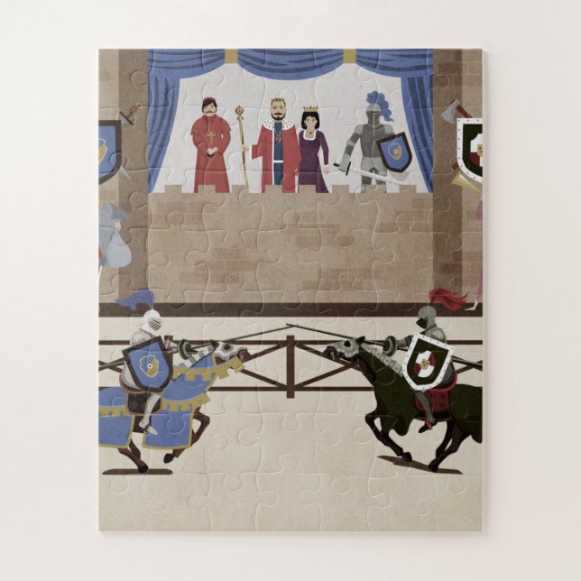 Schlacht um Ritter im Mittelalter Puzzle (Vertikal)