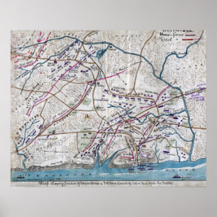 Schlacht um Shiloh - Panoramablick auf den Zivilen Poster