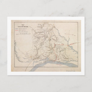 Schlacht um Shiloh - Panoramablick auf den Zivilen Postkarte