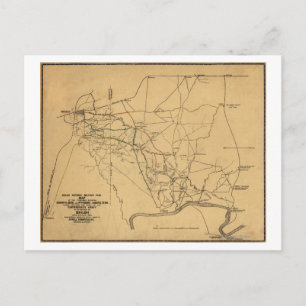 Schlacht um Shiloh - Panoramablick auf den Zivilen Postkarte