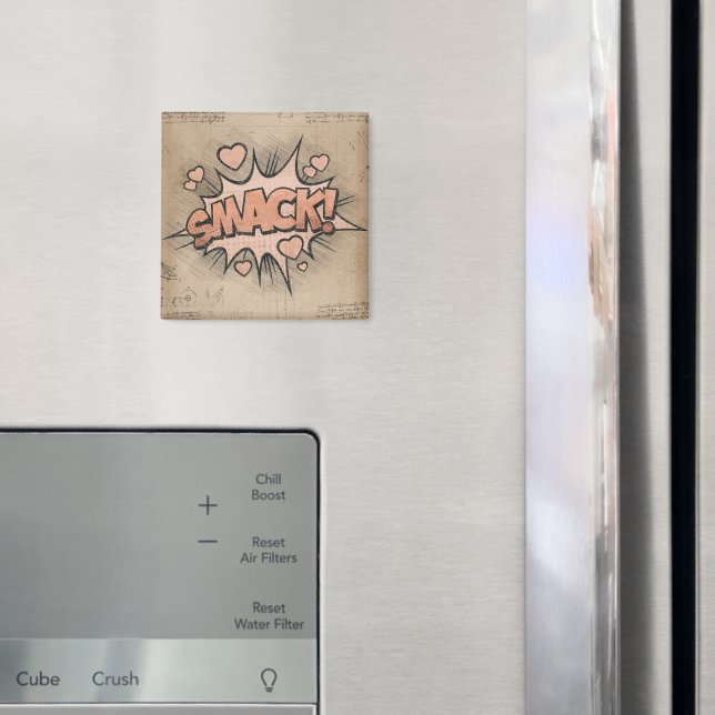 SCHLACHT! Vintages Comic Buch Steampunk Pop Kunst Magnet (In Situ (Kühlschrank))