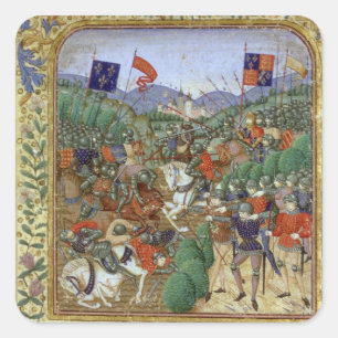 Schlacht von Agincourt, 25. Oktober 1415 (w/c auf  Quadratischer Aufkleber