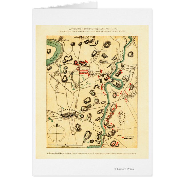 Schlacht von Antietam - Panoramabalkarte Ziviler K (Vorne)