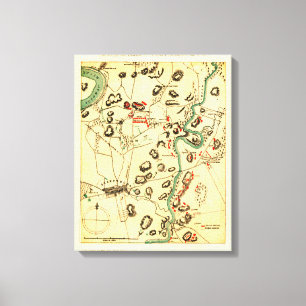 Schlacht von Antietam - Panoramabalkarte Ziviler K Leinwanddruck