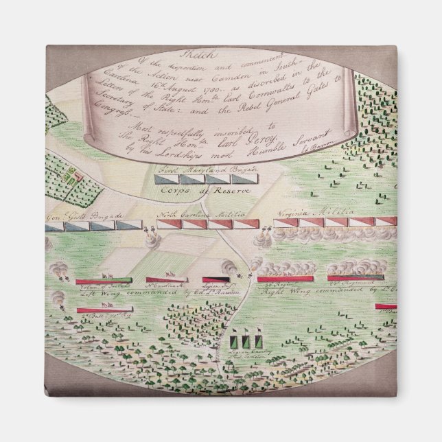 Schlacht von Camden, 1780 Magnet (Vorne)