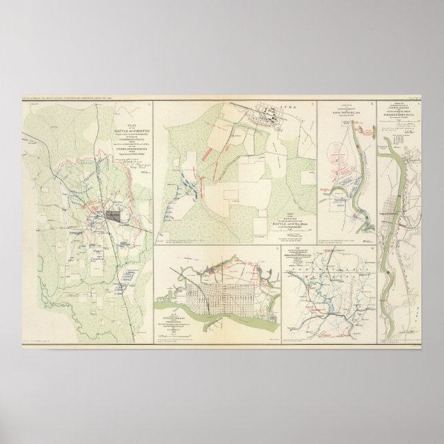 Schlacht von Corinth Iuka Bayou Fourche Poster (Vorne)