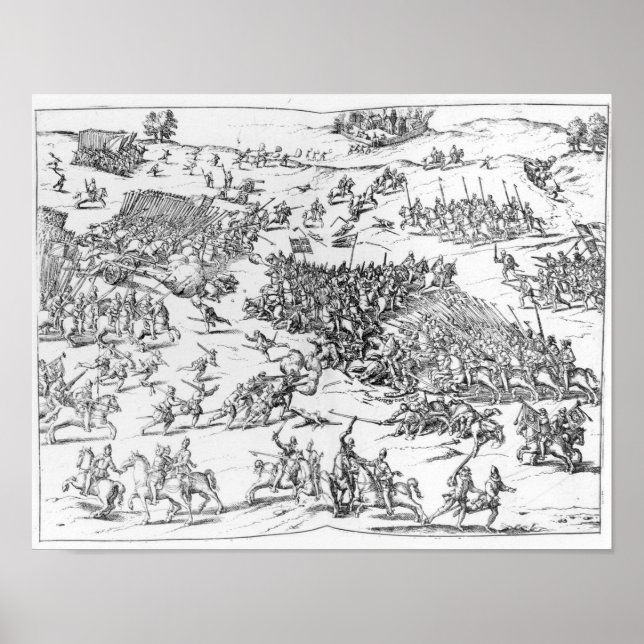Schlacht von Courtrais zwischen Französisch und Fl Poster (Vorne)