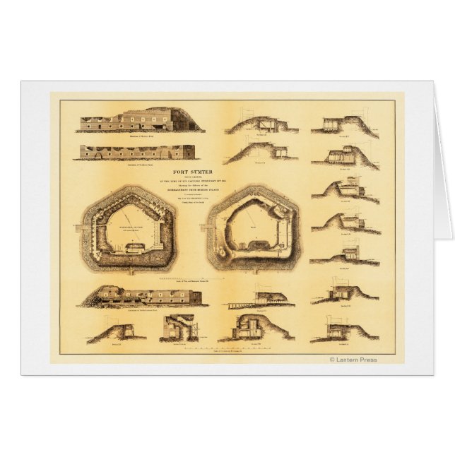 Schlacht von Fort Sumter - Panorama des Zivilen Kr (Vorderseite (Horizontal))