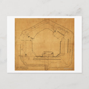 Schlacht von Fort Sumter - Panorama des Zivilen Kr Postkarte