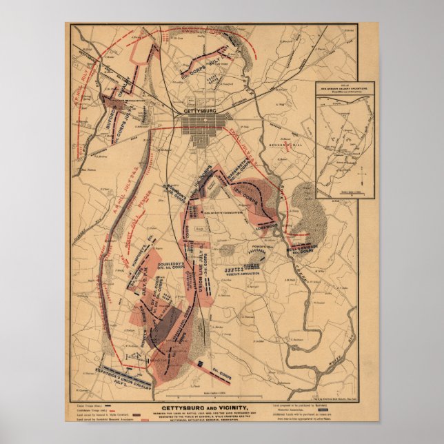 Schlacht von Gettysburg 14 Poster (Vorne)