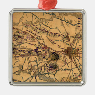 Schlacht von Gettysburg 14 Silbernes Ornament