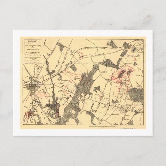 Schlacht von Gettysburg 15 Postkarte (Vorderseite)