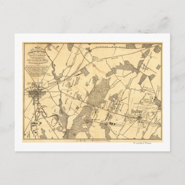 Schlacht von Gettysburg 16 Postkarte (Vorderseite)