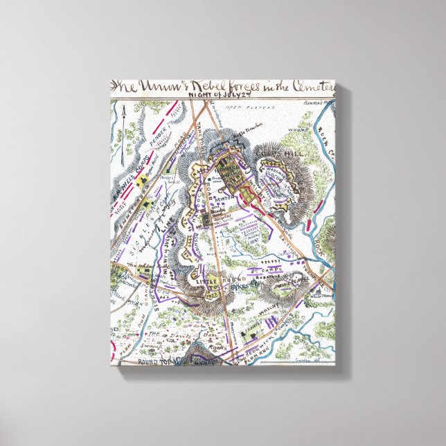 Schlacht von Gettysburg 2 Leinwanddruck (Vorderseite)