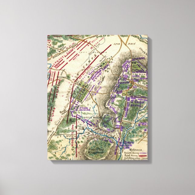 Schlacht von Gettysburg 5 Leinwanddruck (Vorderseite)