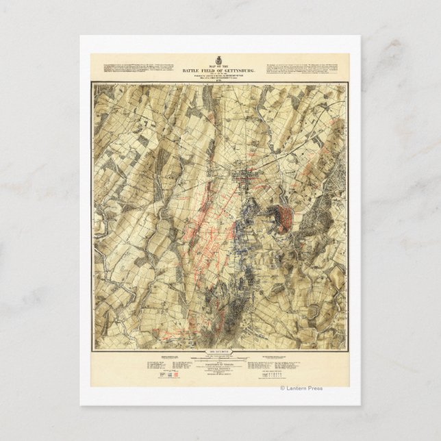 Schlacht von Gettysburg 5 Postkarte (Vorderseite)