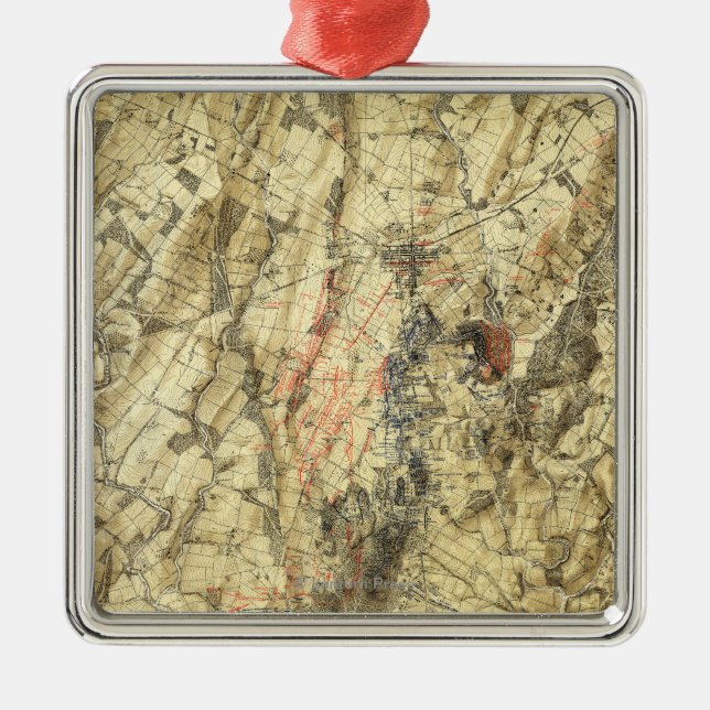 Schlacht von Gettysburg 5 Silbernes Ornament (Vorne)