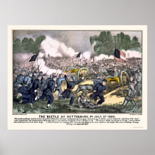 Schlacht von Gettysburg bis 1863 Poster