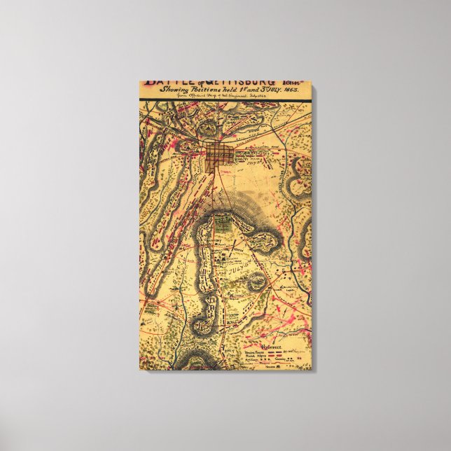 Schlacht von Gettysburg Leinwanddruck (Vorderseite)