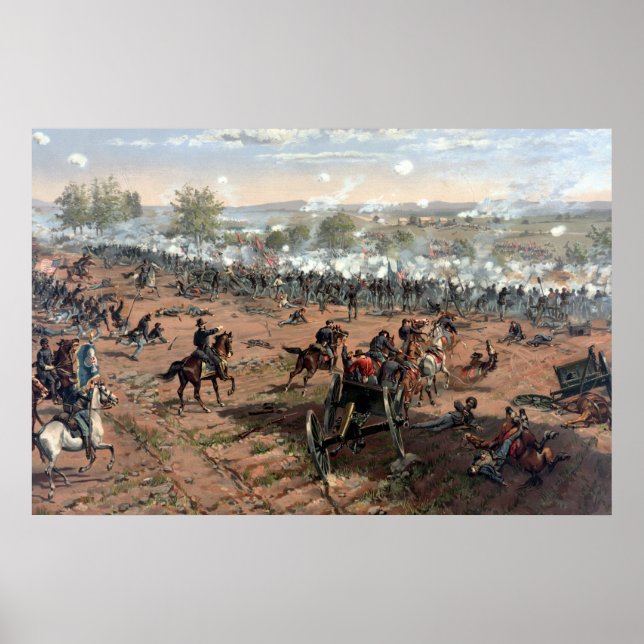 Schlacht von Gettysburg (restauriert) Poster (Vorne)