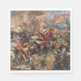 Schlacht von Grunwald (mittelalterliche Militärsze Serviette