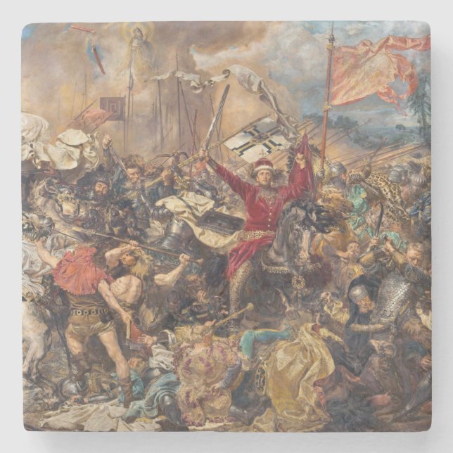 Schlacht von Grunwald (mittelalterliche Militärsze Steinuntersetzer (Vorderseite)