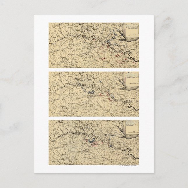 Schlacht von Kanzellorsville Postkarte (Vorderseite)
