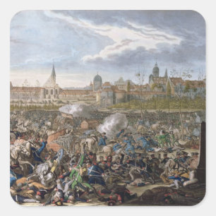 Schlacht von Leipzig, 19. Oktober 1813 Quadratischer Aufkleber
