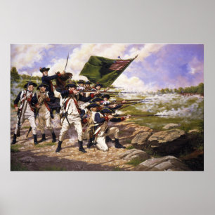 Schlacht von Long Island durch Domenick D'Andrea Poster