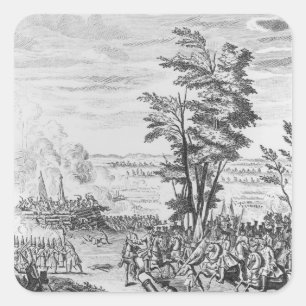 Schlacht von Malplaquet Quadratischer Aufkleber