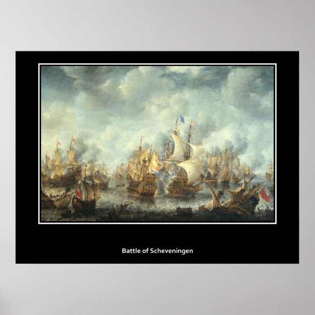 Schlacht von Scheveningen 1653 Vintage Poster (Vorne)