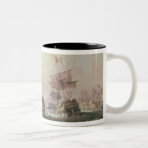 Schlacht von Trafalgar, am 21. Oktober 1805 Zweifarbige Tasse